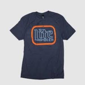 Miller Lite Neon Unisex Shirt New, with Drawstring Bag Bonus